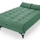 Sofá Cama Solteiro Nevada Reclinavel Revestimento Linho Pes E