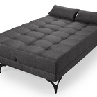 Sofá Cama Solteiro Nevada Reclinavel Revestimento Linho Pes E