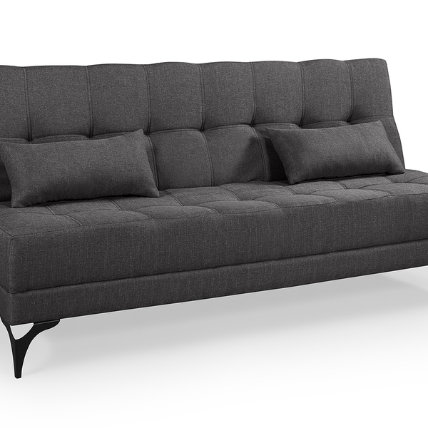 Sofá Cama Solteiro Nevada Reclinavel Revestimento Linho Pes E