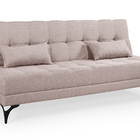 Sofá Cama Solteiro Nevada Reclinavel Revestimento Linho Pes E