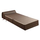 Sofá Cama Solteiro Retrátil 65cm Corino Marrom Smart Minimali