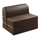 Sofá Cama Solteiro Retrátil 65cm Corino Marrom Smart Minimali