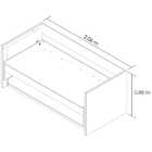 Sofá Cama Solteiro Retrátil Horizontal Com Mesa Escrivaninha