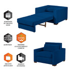 Sofa Cama Solteiro Sofia 1 Lugar 110cm Com Pés De Madeira Tal