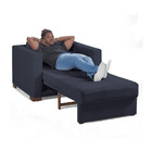 Sofa Cama Solteiro Sofia 1 Lugar 110cm Com Pés De Madeira Tal