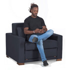 Sofa Cama Solteiro Sofia 1 Lugar 110cm Com Pés De Madeira Tal