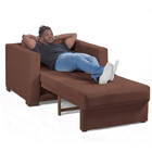 Sofa Cama Solteiro Sofia 1 Lugar 110cm Com Pés De Madeira Tal