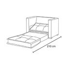 Sofá Cama Solteiro Suede Londres Cinza