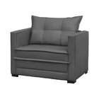 Sofá Cama Solteiro Suede Londres Cinza