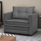 Sofá Cama Solteiro Suede Londres Cinza