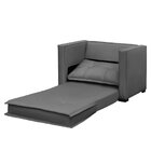 Sofá Cama Solteiro Suede Londres Cinza