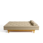 Sofá Cama Suede 3 Lugares Tokio Yescasa Bege