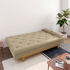 Sofá Cama Suede 3 Lugares Tokio Yescasa Bege