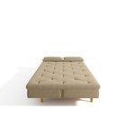 Sofá Cama Suede 3 Lugares Tokio Yescasa Bege