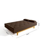 Sofá Cama Suede 3 Lugares Tokio Yescasa Marrom