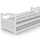 Sofá Cama Texas De Madeira Maciça Com Cama Auxiliar Branco