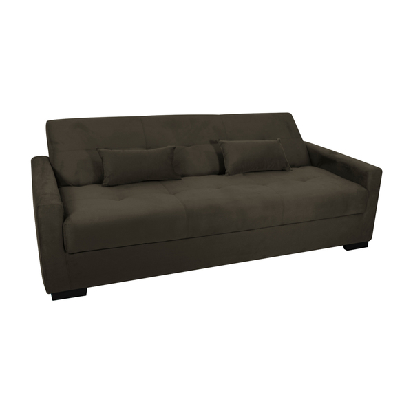 Sofá Cama Tone 203cm Reclinável Manual Suede Capuccino - Sall