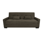 Sofá Cama Tone 203cm Reclinável Manual Suede Capuccino - Sall