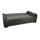 Sofá Cama Tone 203cm Reclinável Manual Suede Cinza - Sallar H