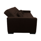 Sofá Cama Tone 203cm Reclinável Manual Suede Marrom - Sallar