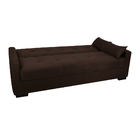 Sofá Cama Tone 203cm Reclinável Manual Suede Marrom - Sallar
