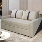 Sofá Cama Tropical Casal 165cm X 80cm Bege