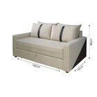 Sofá Cama Tropical Casal 165cm X 80cm Bege