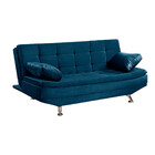 Sofá Cama Valencia 3 Lugares Reclinável Material Azul - Star