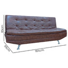 Sofá Cama Valencia 3 Lugares Reclinável Material Sintético Ma