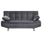 Sofá Cama Valencia 3 Lugares Reclinável Veludo Cinza - Specia