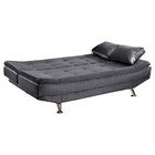 Sofá Cama Valencia 3 Lugares Reclinável Veludo Cinza - Specia