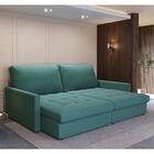 Sofá-cama Valência Retrátil 4 Lugares Suede Suculenta 214cm M