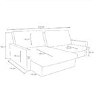 Sofá-cama Valência Retrátil 4 Lugares Suede Terracota 214cm M