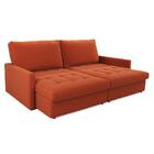 Sofá-cama Valência Retrátil 4 Lugares Suede Terracota 214cm M