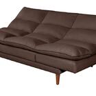 Sofá Cama Vancouver 3 Lugares Reclinável Suede Marrom Império