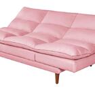 Sofá Cama Vancouver 3 Lugares Reclinável Suede Rosa Império