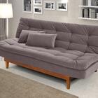 Sofá Cama Vancouver 3 Lugares Reclinável Suede Terracota Impé