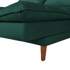 Sofá Cama Vancouver 3 Lugares Reclinável Suede Verde Império