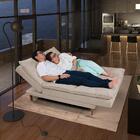 Sofá Cama Vancouver Com Banqueta Suede Reclinável Pés Madeira