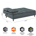 Sofá Cama Vegas 185cm Pé De Madeira Talento Móveis