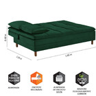 Sofá Cama Vegas 185cm Pé De Madeira Talento Móveis