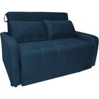Sofá Cama Veludo 2 Lugares Amora New Azul