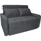 Sofá Cama Veludo 2 Lugares Amora New Cinza