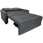 Sofá Cama Veludo 2 Lugares Amora New Cinza