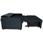 Sofá Cama Veludo 2 Lugares Amora New Preto