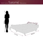 Sofá Cama Veludo 3 Lugares Com 2 Almofadas Salomé Veludo/cinza