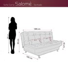 Sofá Cama Veludo 3 Lugares Com 2 Almofadas Salomé Veludo/cinza