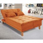 Sofá Cama Veludo Liso Berlim Plus Linha Terracota