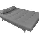 Sofá Cama Versátil Alumínio Linho Grafite Espuma D33 Império