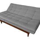 Sofá Cama Versátil Madero Linho Branco Reclinável Luxo Império